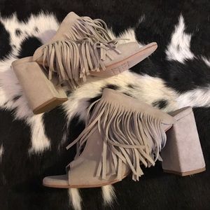 Understated Leather x Matisse fringe heels